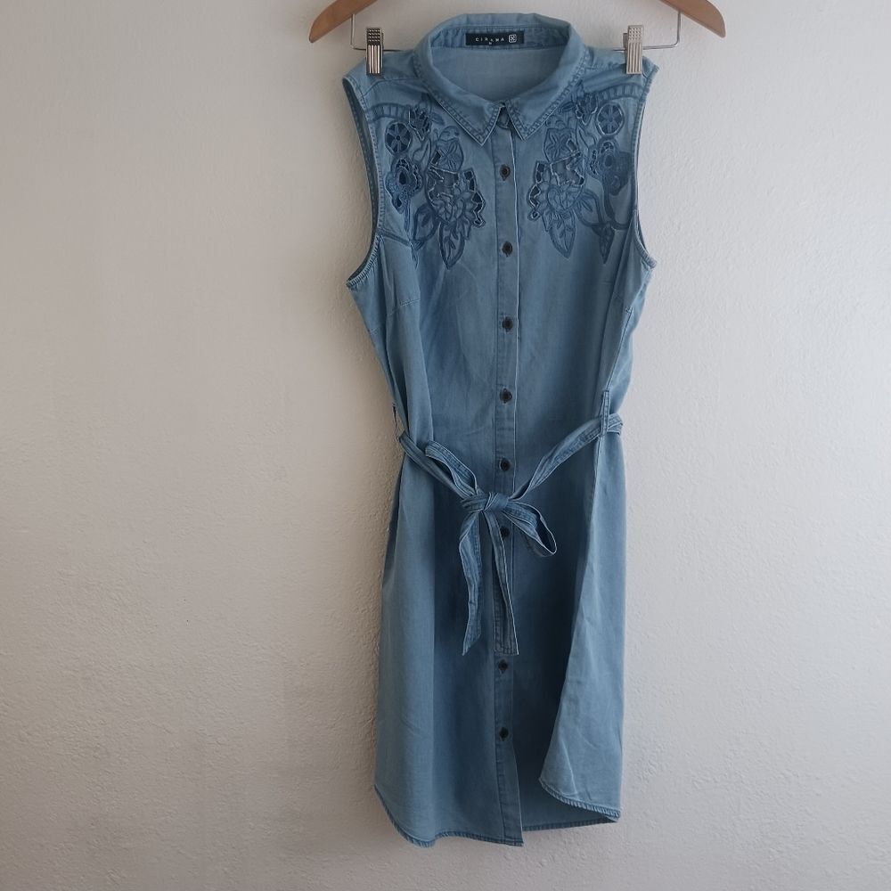 Cirana sleeveless  jean dress size M